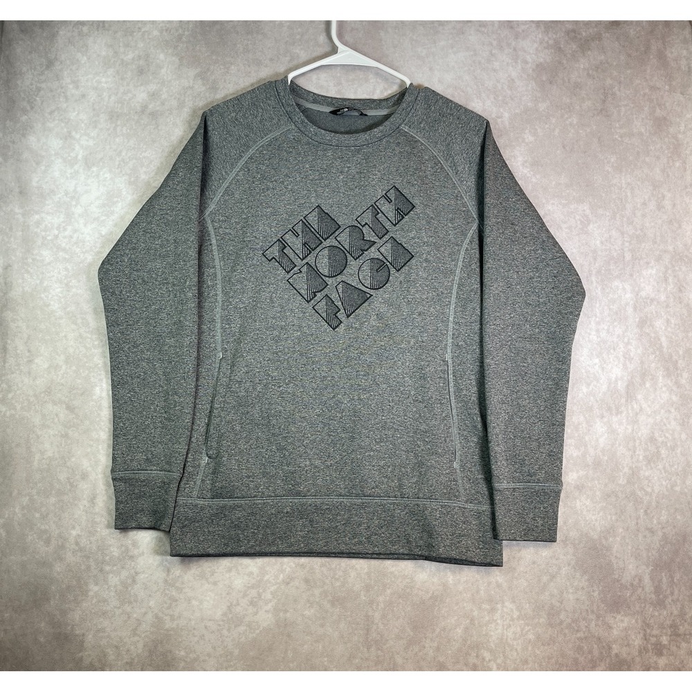 The North Face Sweatshirt Womens Medium Grey Pullover Hiking Outdoors Raglan